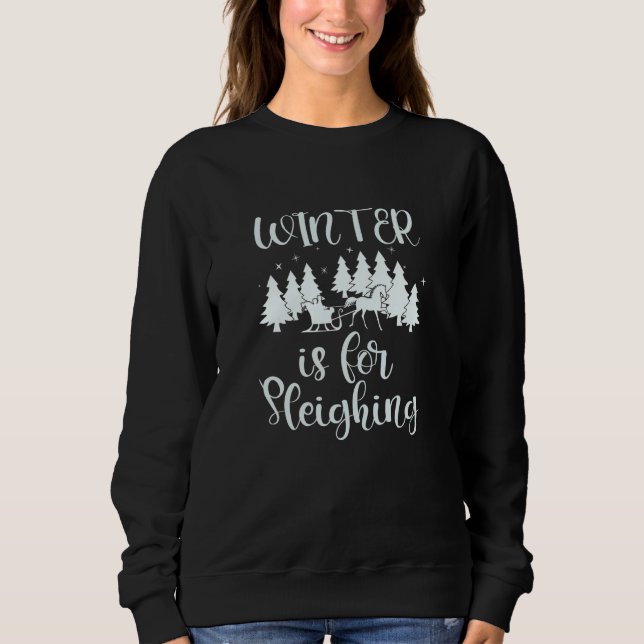 Slädtur Dam Vinterkläder T Shirt (Framsida)