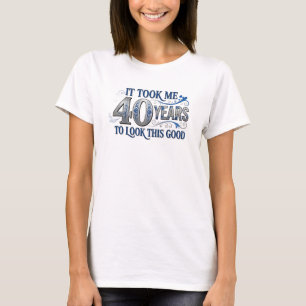 Slående Blå TOG 40 ÅR BRA 2D Konstnärlig T Shirt
