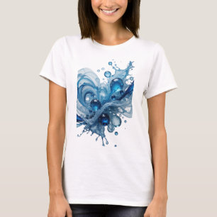 Slående blå VATTENSTänk Statement T-shirt