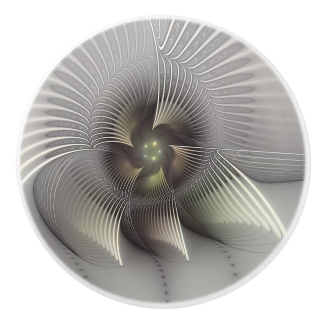 Slående figur, modern abstrakt fraktalkonst knopp (Framsidan)
