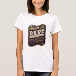Slående Guld MOTIVATIONSNIVÅ MINIMI T Shirt