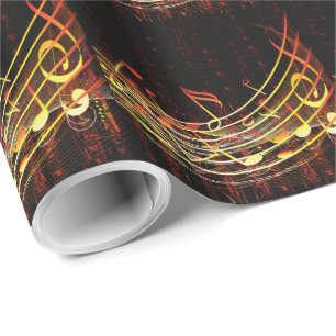 Slående in papper för musik 4 presentpapper