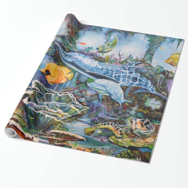 Slående in papper undervattens- 27 presentpapper (Utrullad)