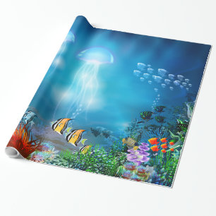 Slående in papper undervattens- 7 presentpapper