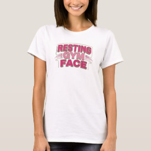 Slående RESTING GYM FACE Konstnärlig Skapelse T Shirt