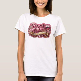 Slående Rosa ROS FÖRST Slogan T-shirt