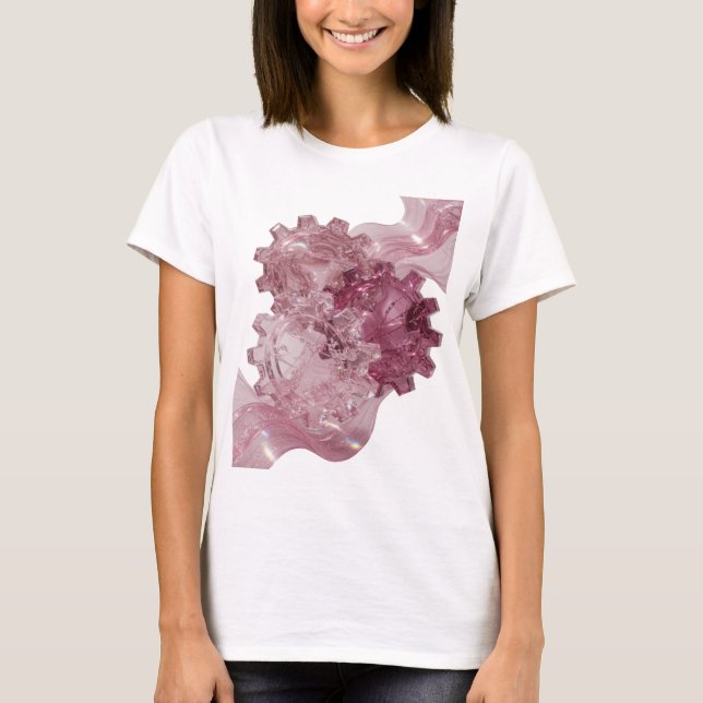 Slående Silver ABSTRAKT KONSTUtsagn Design T Shirt (Framsida)