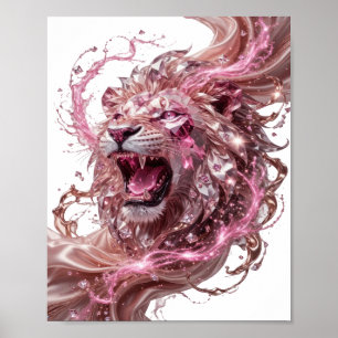 Slående Silver LION KING Anpassad Design Poster