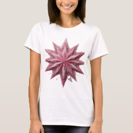 Slående Silver Rosa Stjärna Textdesign T Shirt