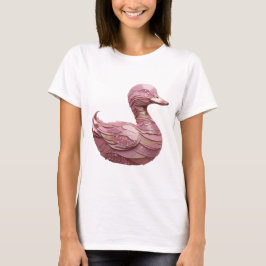 Slående Silver ROSA SVAN Design T Shirt