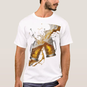 Slående Silver SKÅLAR FÖR GODA TIDER Textdesign T Shirt