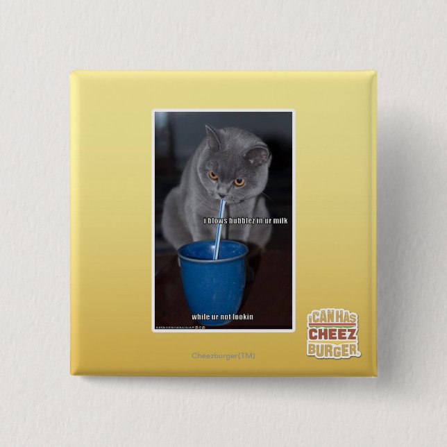 Slag bubblar i urmjölk knapp (Framsida)