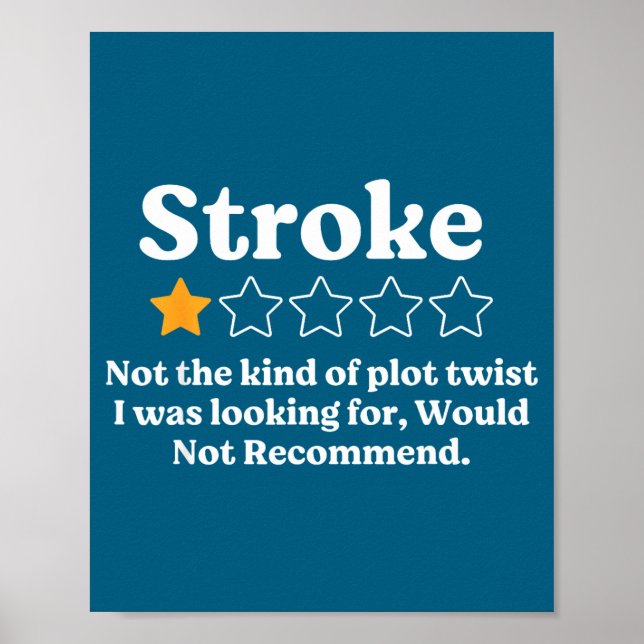 Slaganfallspatient skulle inte rekommendera grafis poster (Framsidan)
