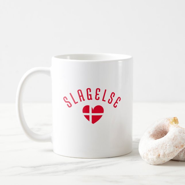 SLAGELSE Danmark Heart Kaffemugg (Med munk)