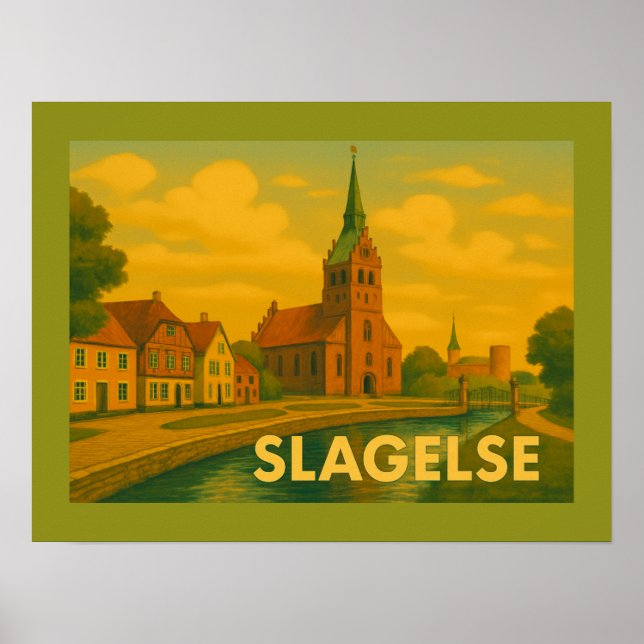Slagelse Danmark Torn Poster (Framsidan)