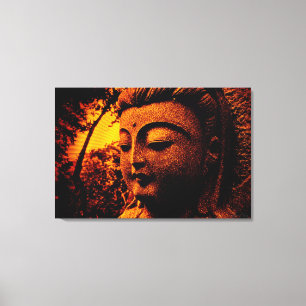 Slågen in kanfas för Buddha fred sken Canvastryck