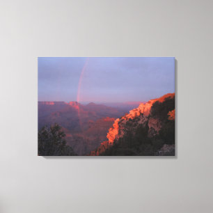 Slågen in kanfas för grand Canyonsolnedgång Canvastryck