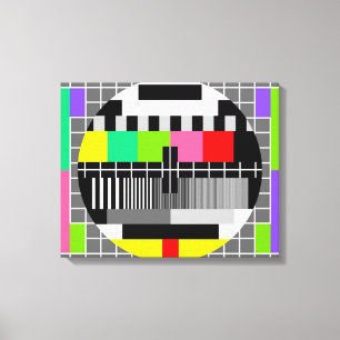 Slågen in kanfas "för Retro television" Canvastryck