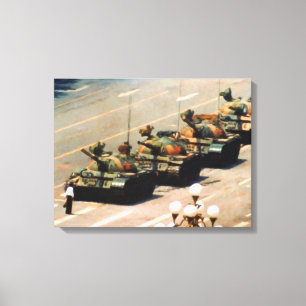 Slågen in kanfas för tank man canvastryck
