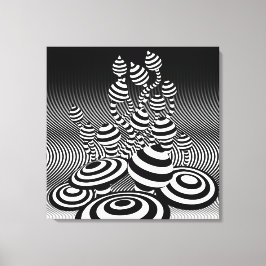 Slågen in kanfaskonstmagi plocka svamp optisk canvastryck