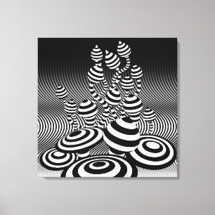 Slågen in kanfaskonstmagi plocka svamp optisk canvastryck