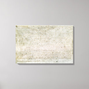 Slågen in kanfasMagnaCarta charter av frihetar Canvastryck