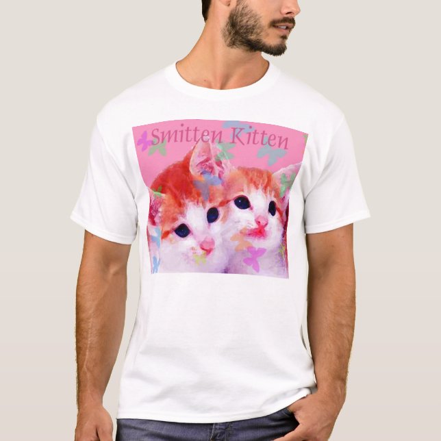 Slagen kattunge tee shirt (Framsida)