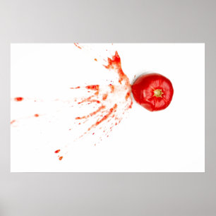 Slagen tomat poster