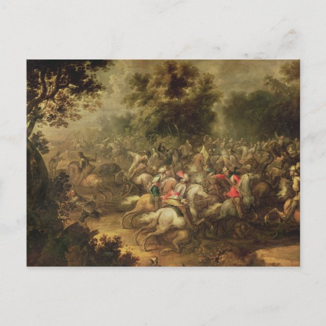 Slaget efter kavalrymen vykort (Framsida)