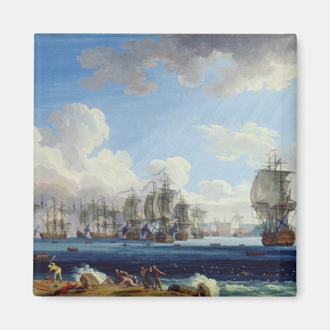 Slaget i Chesma den 5 juli 1770 Magnet (Framsidan)