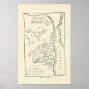Slaget i San Jacinto Karta Poster