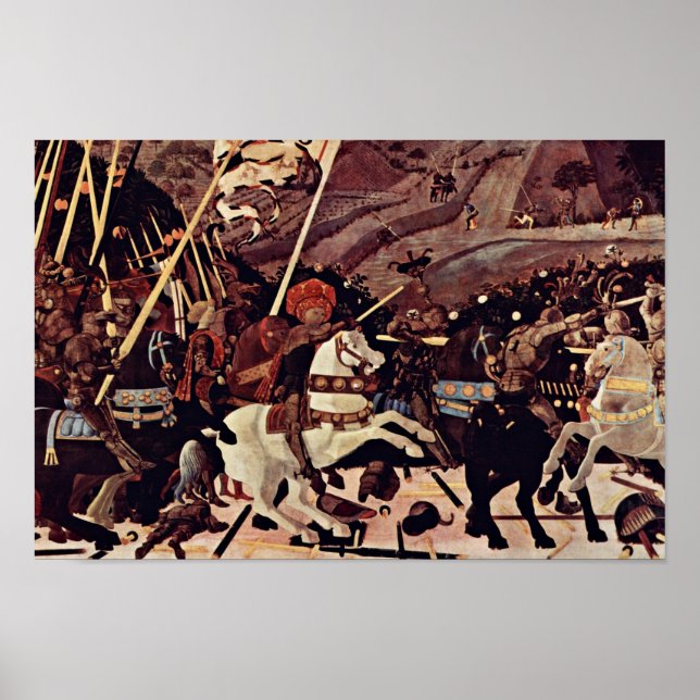 Slaget i San Romano av Paolo Uccello Poster (Framsidan)