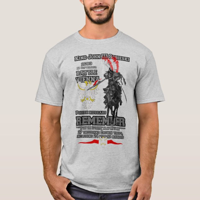 Slaget i Wien - polska Hussars T Shirt (Framsida)