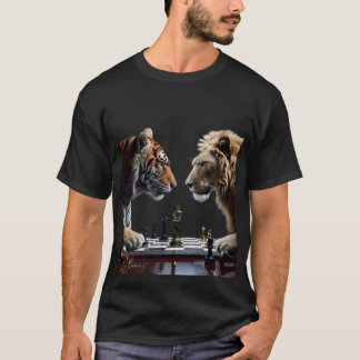 Slaget mellan kungar: Tiger vs Lejon Schackduell T Shirt