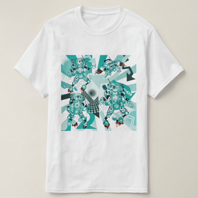 Slaget om Hiphop-robotarna T Shirt (Design framsida)