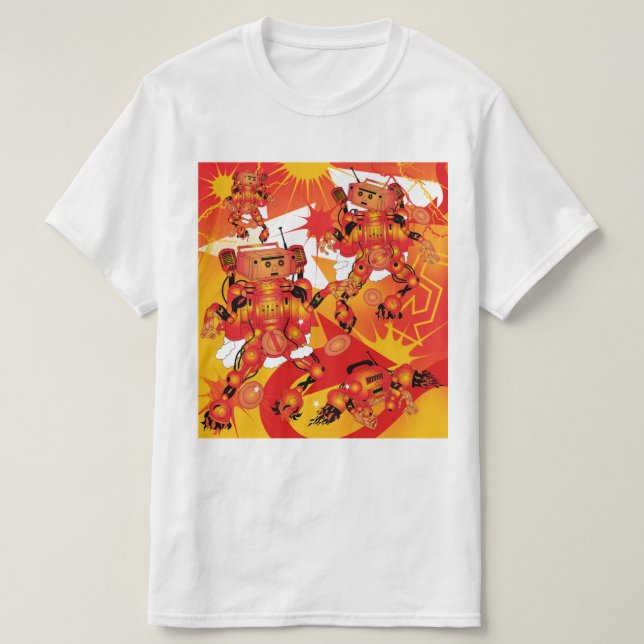Slaget om Hiphop-robotarna  T Shirt (Design framsida)