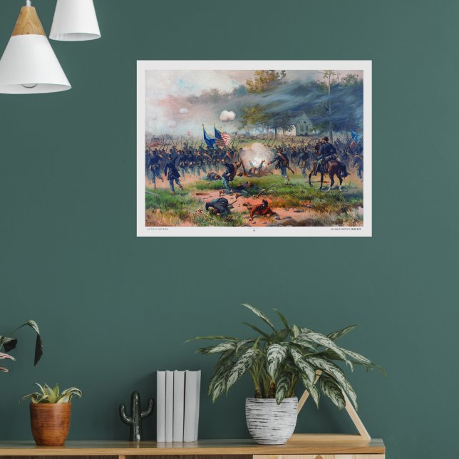 Slaget vid Antietam Thure de Thulstrup 1887 Återst Poster (Vardagsrum 1)