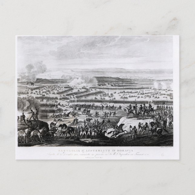 Slaget vid Austerlitz i Mähren Vykort (Framsida)