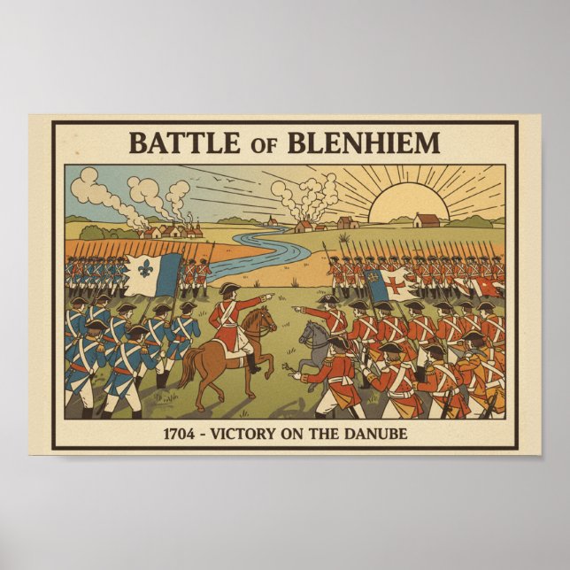 Slaget vid Blenheim-illustration Poster (Framsidan)