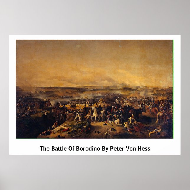 Slaget vid Borodino av Peter Von Hess Poster (Framsidan)