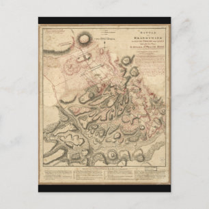 Slaget vid Brandywine American Revolution Karta 17 Vykort