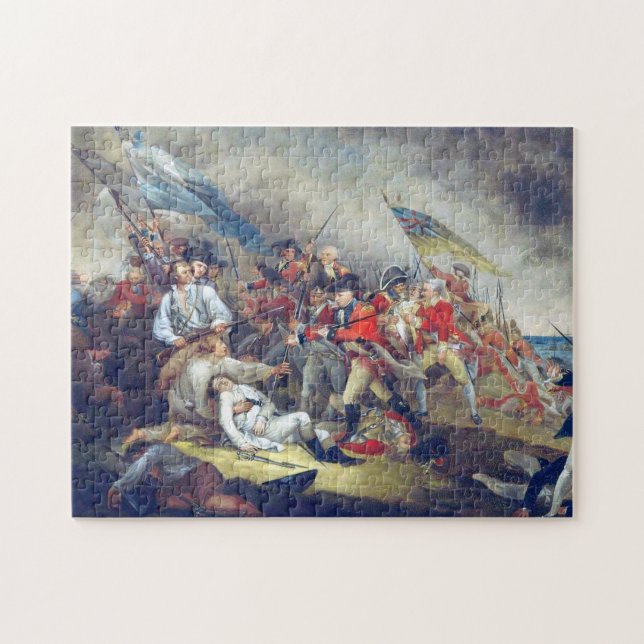 Slaget vid Bunker Hill - General Warren stupar Pussel (Horisontell)