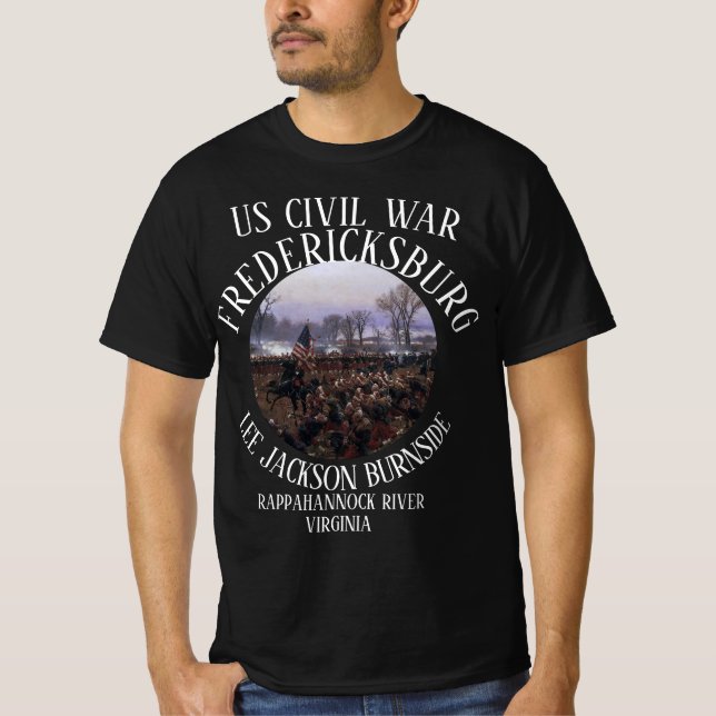 SLAGET VID FREDERICKSBURG AMERIKANSKA INBORDESKRIG T SHIRT (Framsida)