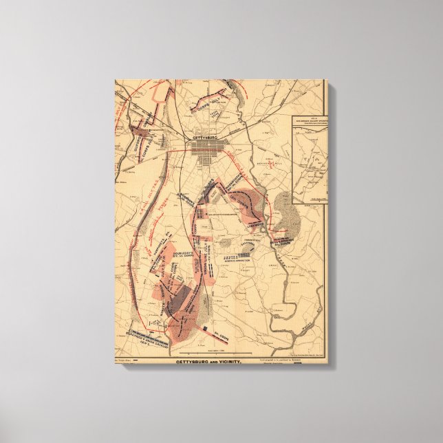 Slaget vid Gettysburg 12 Canvastryck (Framsida)