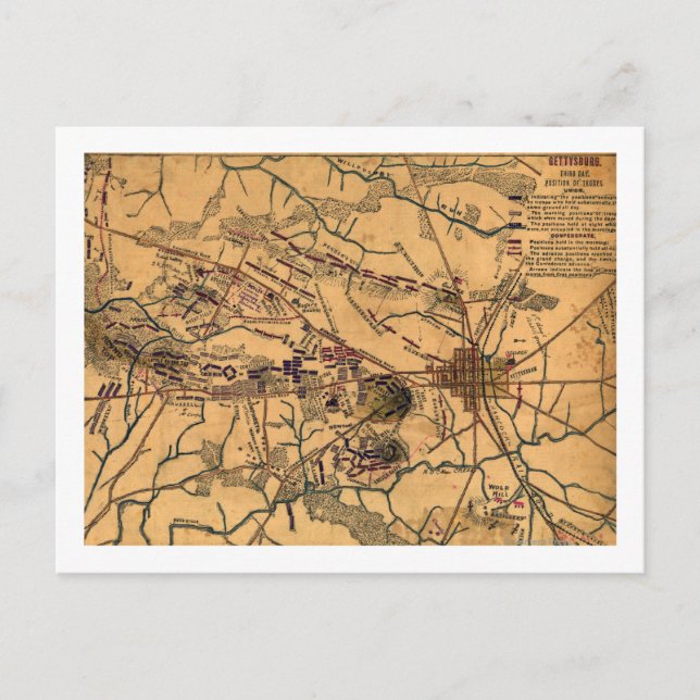 Slaget vid Gettysburg 14 Vykort (Framsida)