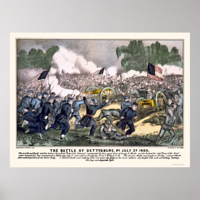 Slaget vid Gettysburg 1863 Poster (Framsidan)
