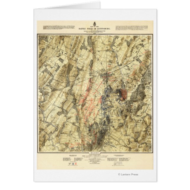 Slaget vid Gettysburg 5 Hälsningskort (Framsidan)