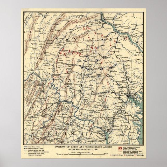 Slaget vid Gettysburg 5 Poster (Framsidan)