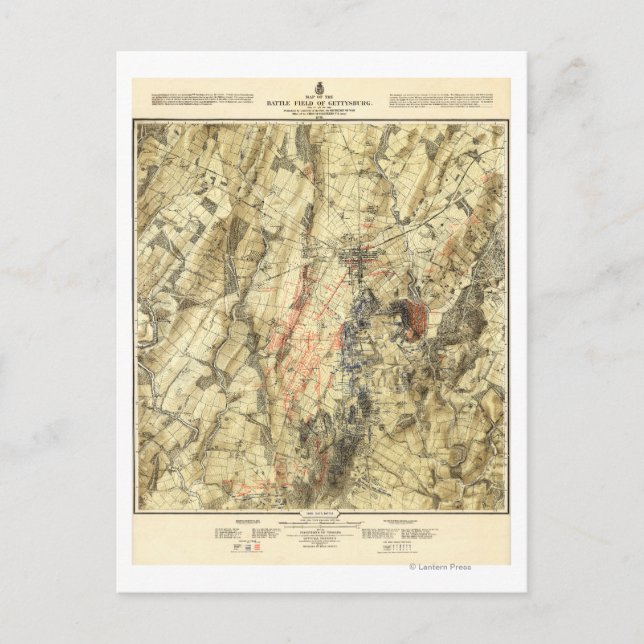 Slaget vid Gettysburg 5 Vykort (Framsida)