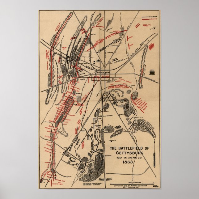 Slaget vid Gettysburg 6 Poster (Framsidan)